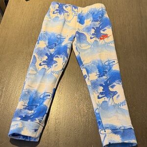 Nike Kids Blue and Cream Graphic jogging pants